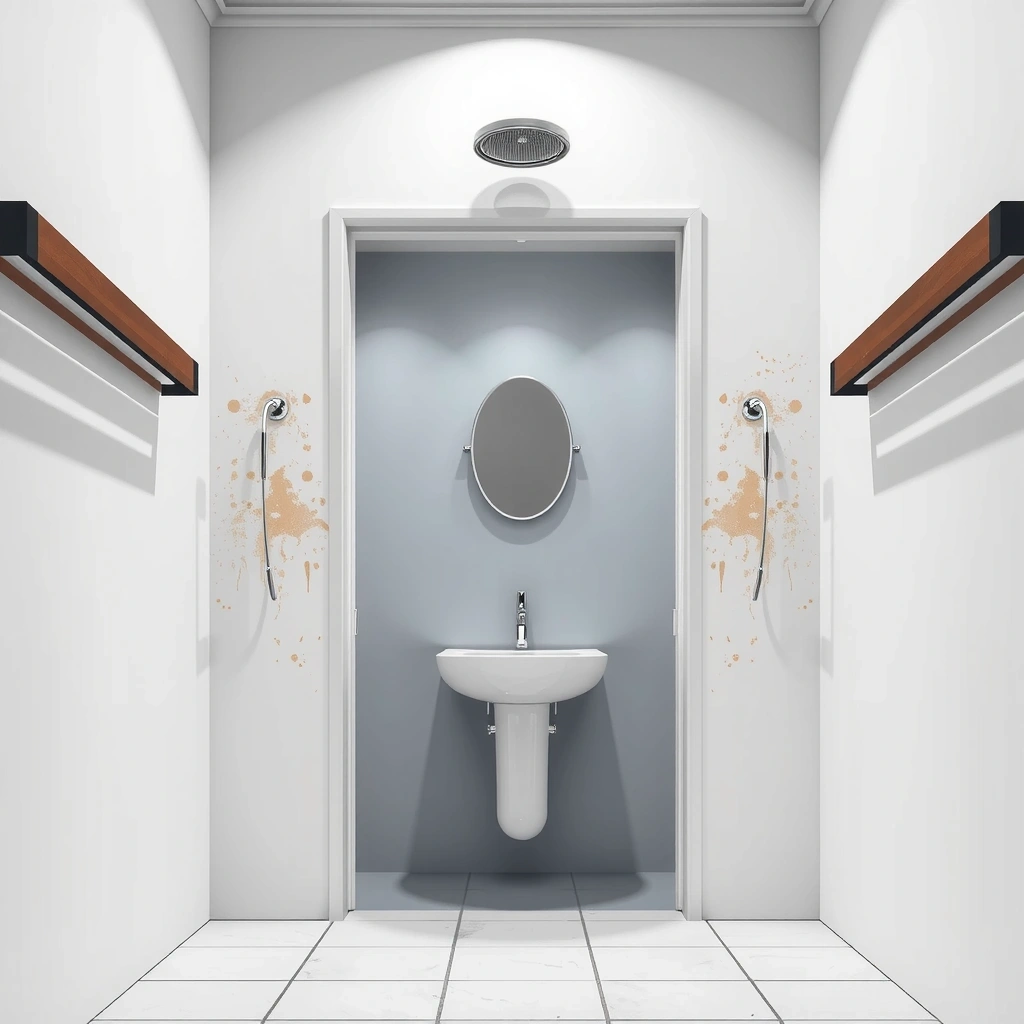 Bathroom before cleaning - stained and grimy