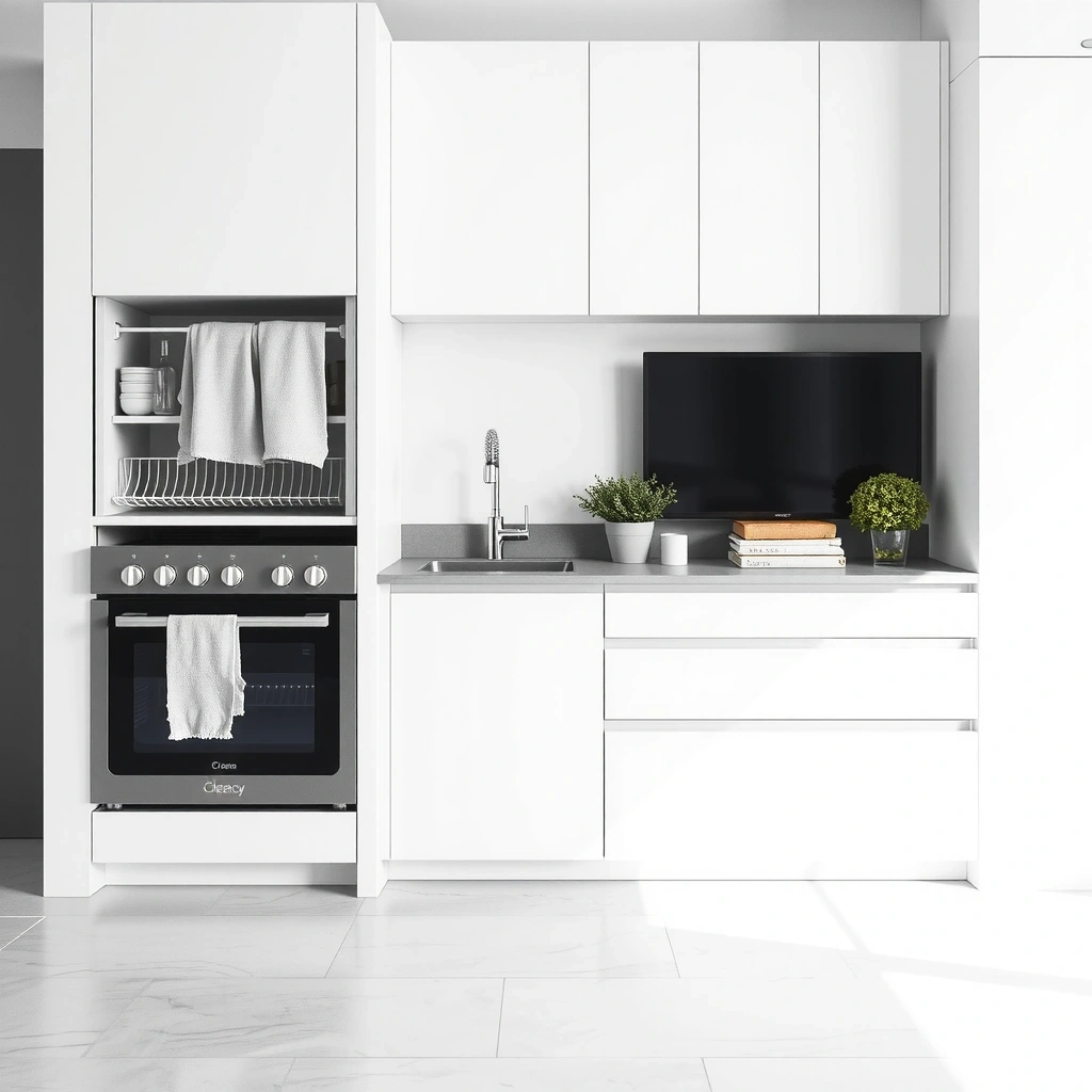 Kitchen after cleaning - pristine and organized