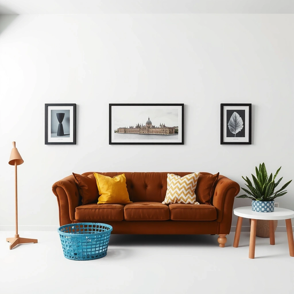 Living room after - organized and clean